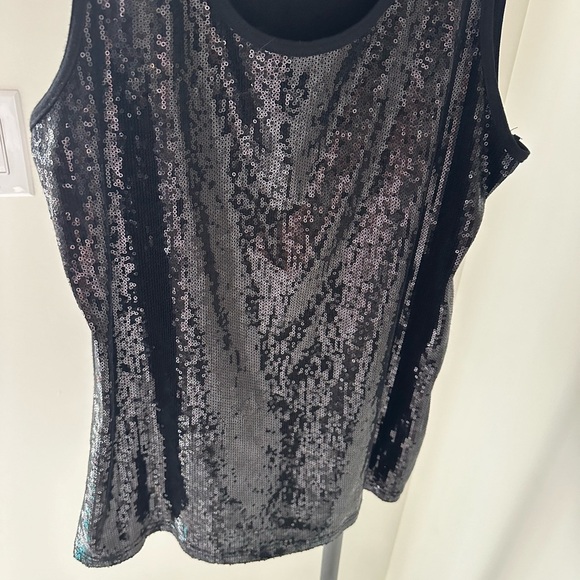 Reitmans Black Sequin Tank Top - Picture 4 of 9